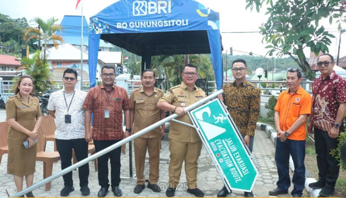 Pemerintah Kota Gunungsitoli Pasang Rambu dan Papan Informasi Bencana di Titik Rawan