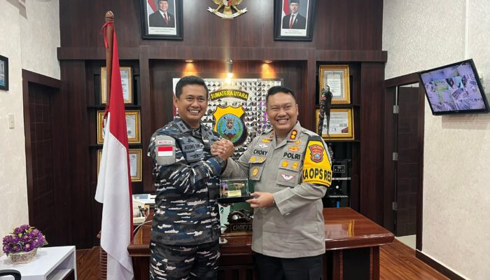 Danlanal Tanjung Balai Asahan Bersilaturahmi ke Polres Labuhanbatu