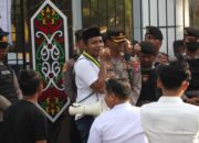 Puluhan Personel Polresta Palangka Raya Pam Aksi Damai Aliansi Gerakan Anti Korupsi dan Aksi Rakyat