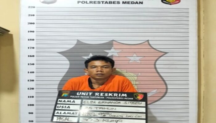 Residivis Curat Ditangkap Polsek Medan Tuntungan, Gasak Laundry Milik PNS dan Bawa Kabur Rekaman CCTV