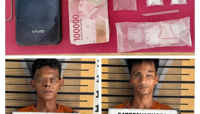 Polres Tebing Tinggi Ungkap Kasus Sabu, Dua Pelaku Ditangkap di Pekarangan Rumah