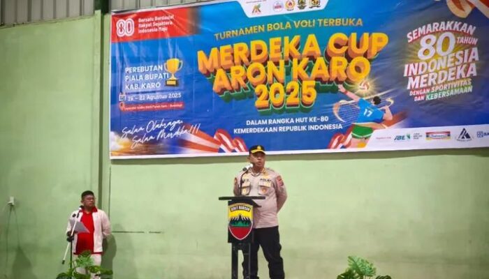 Kapolres Tanah Karo Apresiasi Kodim 0205/TK Gelar Turnamen Bola Voli Terbuka