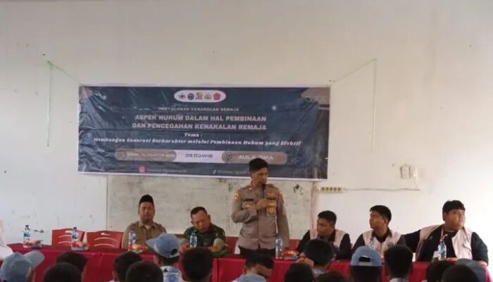 Polsek Payung Sosialisasi Pencegahan Kenakalan Remaja di SMA Negeri 1 Tiganderket