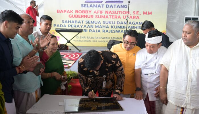 Peresmian Kuil Shri Raja Rajesvari, Bobby Nasution Ajak Umat Hindu Siapkan SDM Anti-Narkoba