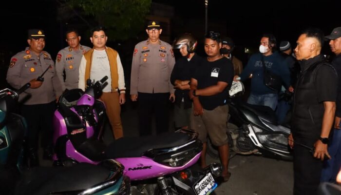 Cegah Tawuran dan Balap Liar, Polres Tebing Tinggi Amankan 38 Sepeda Motor Knalpot Brong