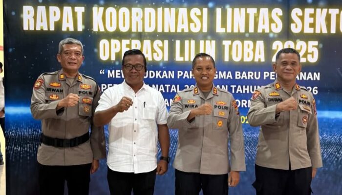 Kapolres Padangsidimpuan Ikuti Rapat Koordinasi Lintas Sektoral Ops Lilin Toba 2025