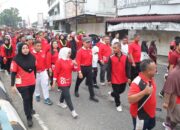 Jalan Sehat HUT PMI ke-81 Berlangsung Meriah, Polres Labuhanbatu Pastikan Aman
